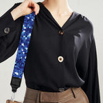 Blue (NOT Real) Glitter Print Bag Strap