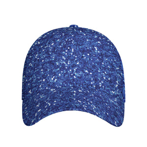 Blue (NOT Real) Glitter Print Baseball Cap