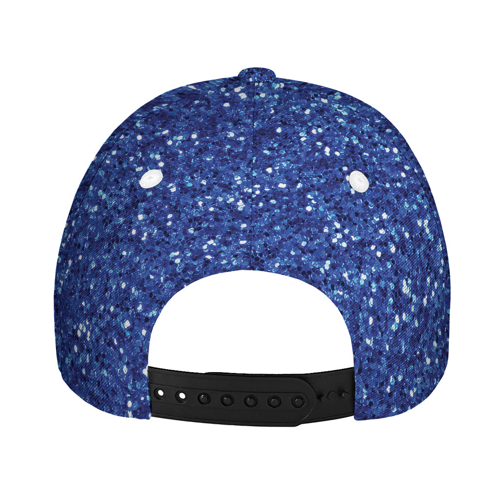 Blue (NOT Real) Glitter Print Baseball Cap