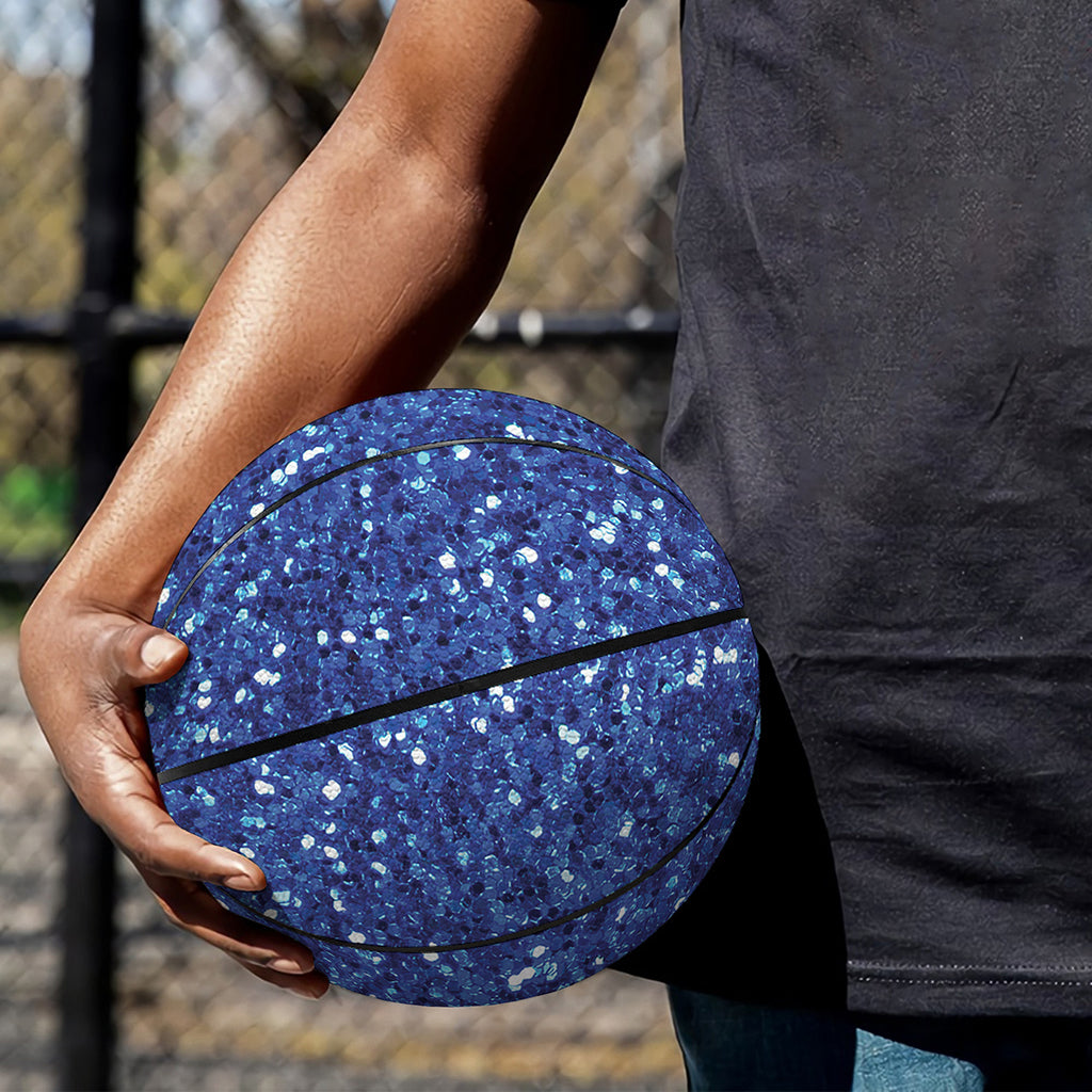 Blue (NOT Real) Glitter Print Basketball