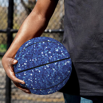 Blue (NOT Real) Glitter Print Basketball