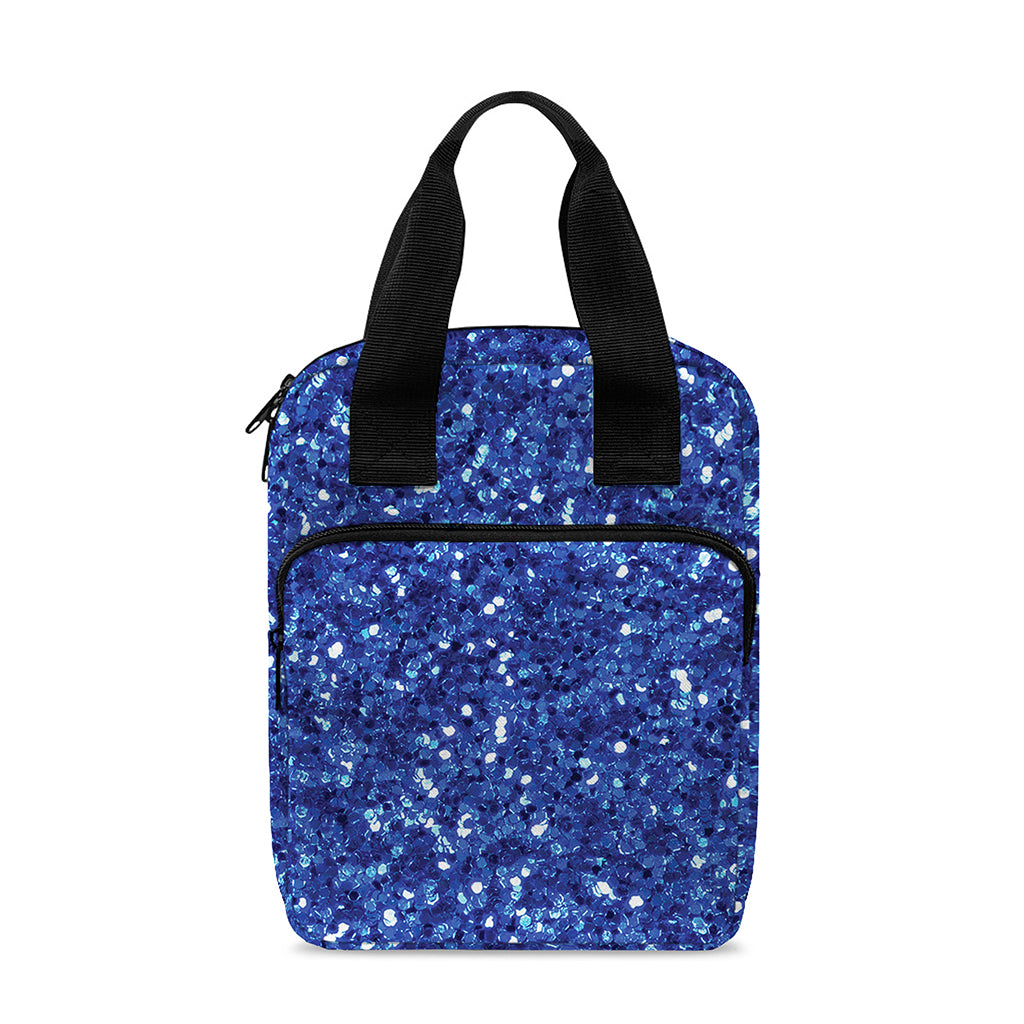 Blue (NOT Real) Glitter Print Bible Tote Bag