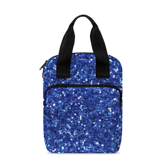 Blue (NOT Real) Glitter Print Bible Tote Bag