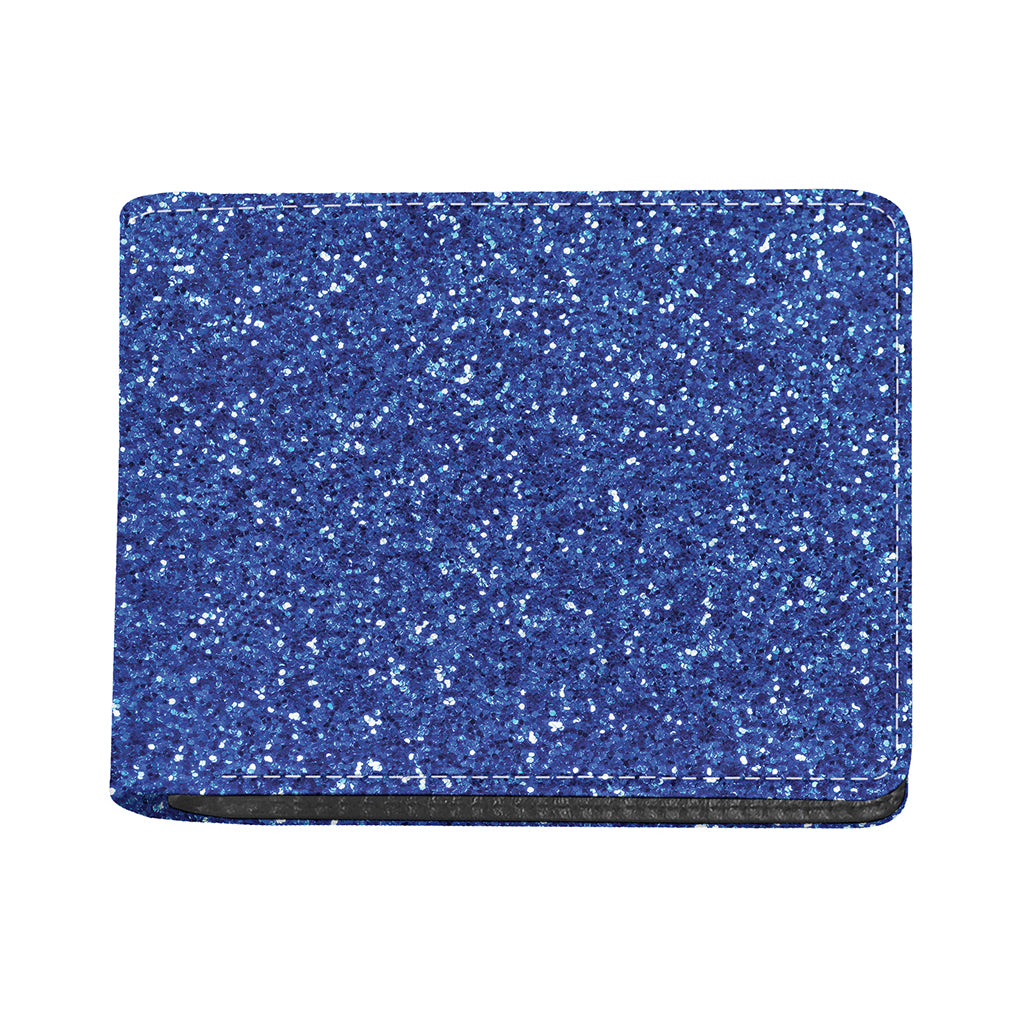 Blue (NOT Real) Glitter Print Bifold Wallet