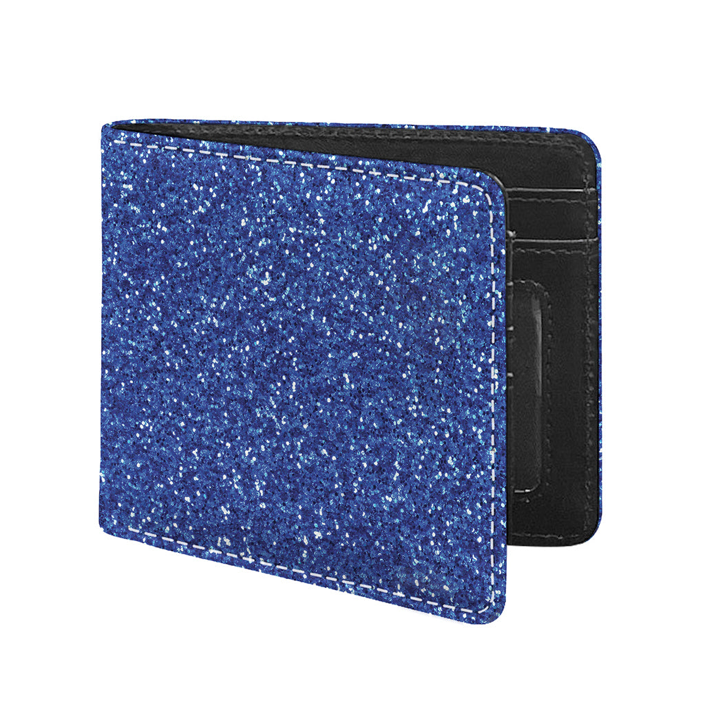 Blue (NOT Real) Glitter Print Bifold Wallet
