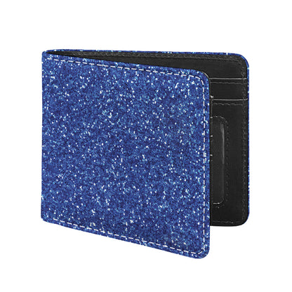 Blue (NOT Real) Glitter Print Bifold Wallet