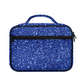 Blue (NOT Real) Glitter Print Briefcase Bible Bag
