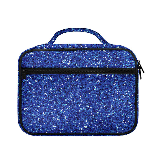 Blue (NOT Real) Glitter Print Briefcase Bible Bag