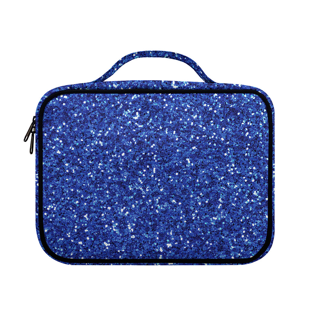 Blue (NOT Real) Glitter Print Briefcase Bible Bag