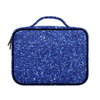 Blue (NOT Real) Glitter Print Briefcase Bible Bag