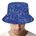 Blue (NOT Real) Glitter Print Bucket Hat