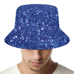 Blue (NOT Real) Glitter Print Bucket Hat