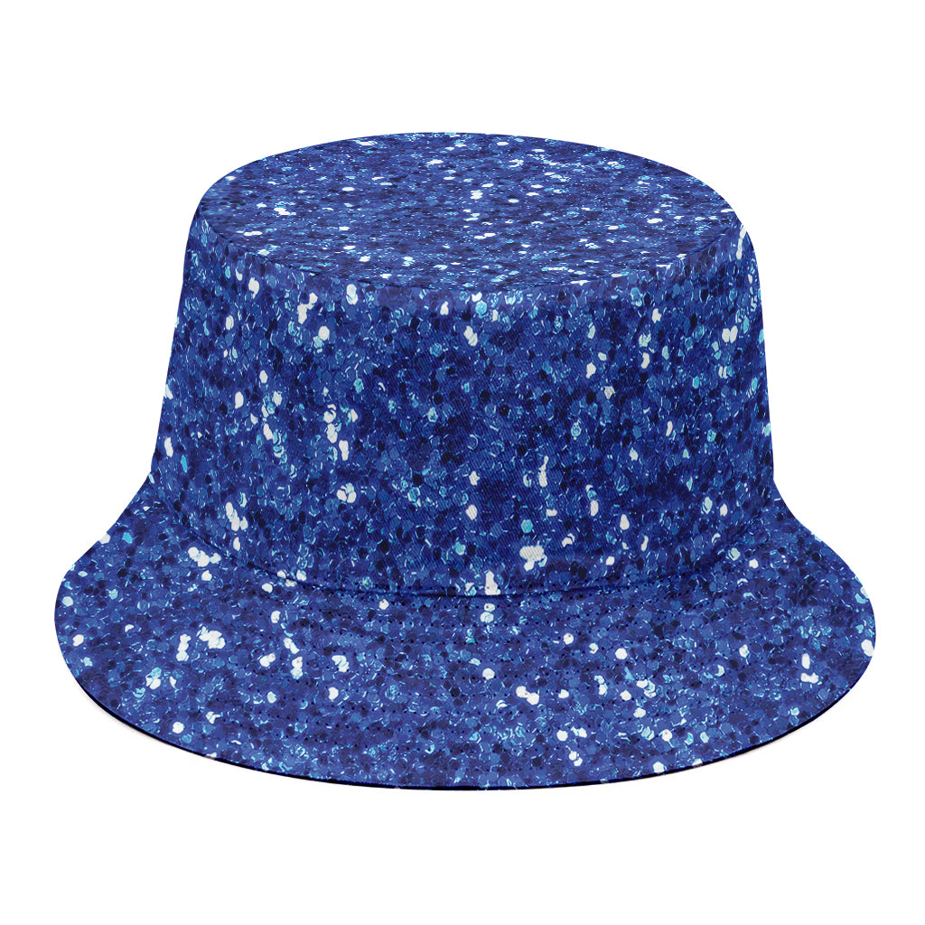 Blue (NOT Real) Glitter Print Bucket Hat