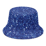 Blue (NOT Real) Glitter Print Bucket Hat