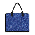 Blue (NOT Real) Glitter Print Canvas Tote Bag
