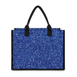 Blue (NOT Real) Glitter Print Canvas Tote Bag
