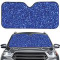Blue (NOT Real) Glitter Print Car Windshield Sun Shade