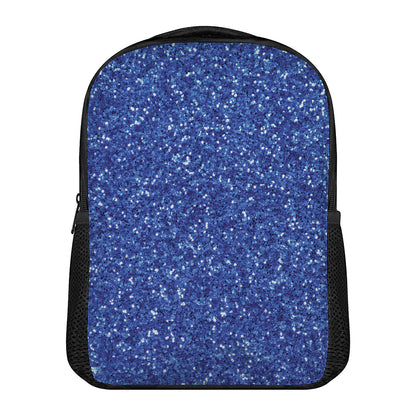 Blue (NOT Real) Glitter Print Casual Backpack