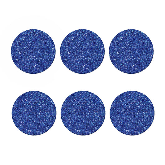 Blue (NOT Real) Glitter Print Coaster Set