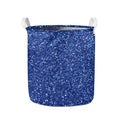 Blue (NOT Real) Glitter Print Collapsible Laundry Basket