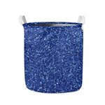 Blue (NOT Real) Glitter Print Collapsible Laundry Basket