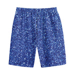 Blue (NOT Real) Glitter Print Cotton Shorts