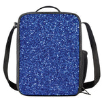 Blue (NOT Real) Glitter Print Crossbody Lunch Bag