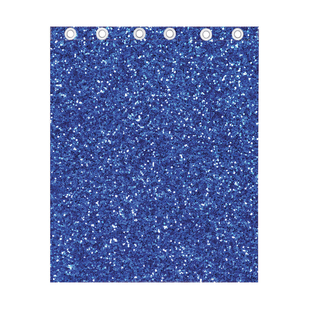 Blue (NOT Real) Glitter Print Curtain