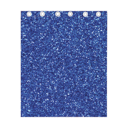 Blue (NOT Real) Glitter Print Curtain