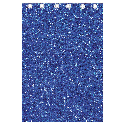 Blue (NOT Real) Glitter Print Curtain