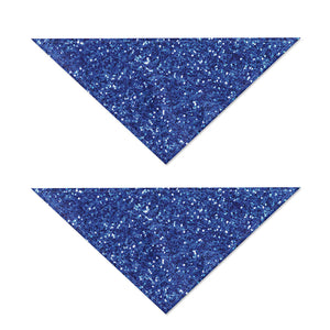 Blue (NOT Real) Glitter Print Dog Bandana