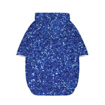 Blue (NOT Real) Glitter Print Dog Zip Up Hoodie