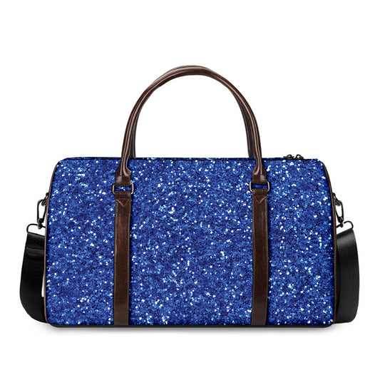 Blue (NOT Real) Glitter Print Duffle Bag