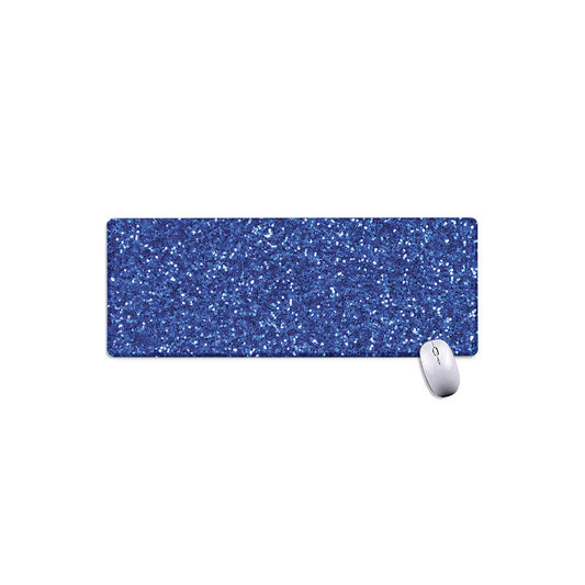 Blue (NOT Real) Glitter Print Extended Mouse Pad