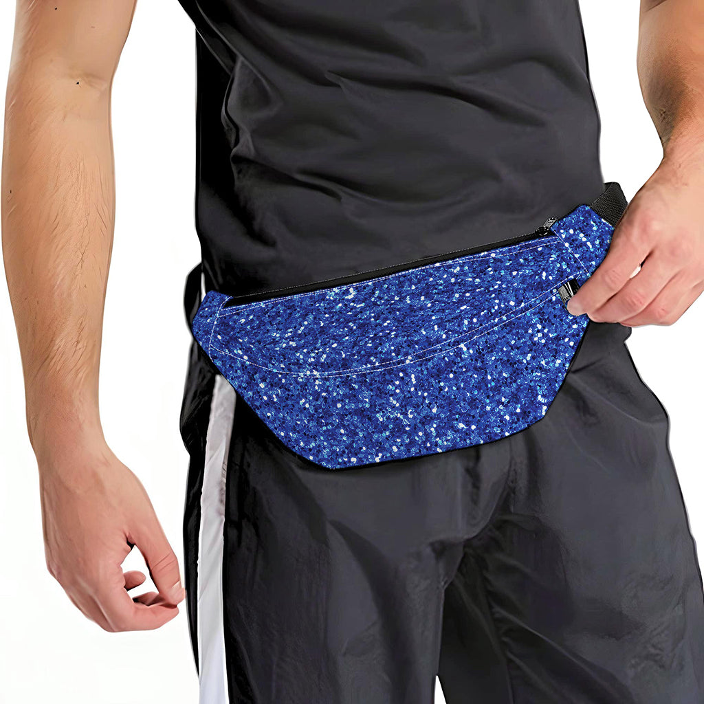 Blue (NOT Real) Glitter Print Fanny Pack