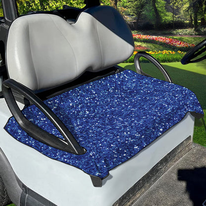 Blue (NOT Real) Glitter Print Golf Cart Seat Cover