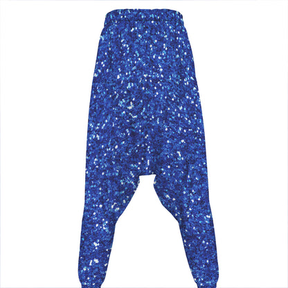 Blue (NOT Real) Glitter Print Hammer Pants