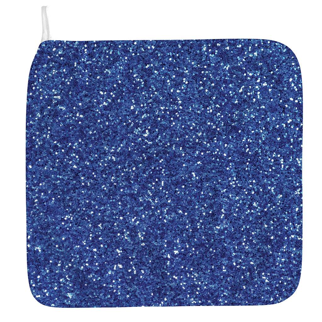 Blue (NOT Real) Glitter Print Hand Towel
