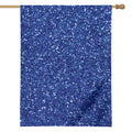 Blue (NOT Real) Glitter Print House Flag