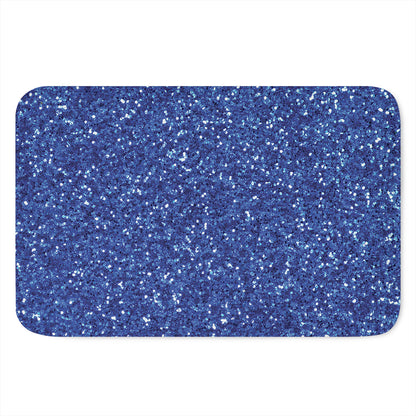 Blue (NOT Real) Glitter Print Indoor Door Mat