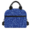 Blue (NOT Real) Glitter Print Insulated Lunch Bag