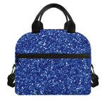 Blue (NOT Real) Glitter Print Insulated Lunch Bag