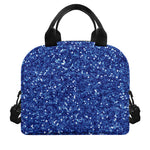 Blue (NOT Real) Glitter Print Insulated Lunch Bag