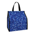 Blue (NOT Real) Glitter Print Insulated Lunch Tote