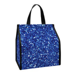 Blue (NOT Real) Glitter Print Insulated Lunch Tote