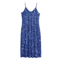 Blue (NOT Real) Glitter Print Jersey Midi Cami Dress