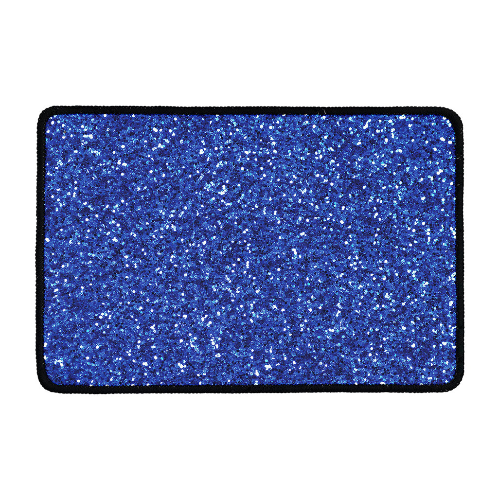 Blue (NOT Real) Glitter Print Kitchen Mat