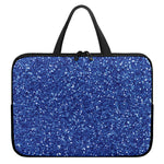 Blue (NOT Real) Glitter Print Laptop Sleeve With Handle