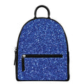 Blue (NOT Real) Glitter Print Leather Backpack