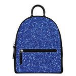 Blue (NOT Real) Glitter Print Leather Backpack